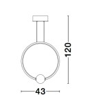 Lampy wiszące - Luces Exclusivas FRIA Wisząca Nowoczesna złoty i odcienie złota 1xLED max 25.6W 3000K LE42965 - produkt 4