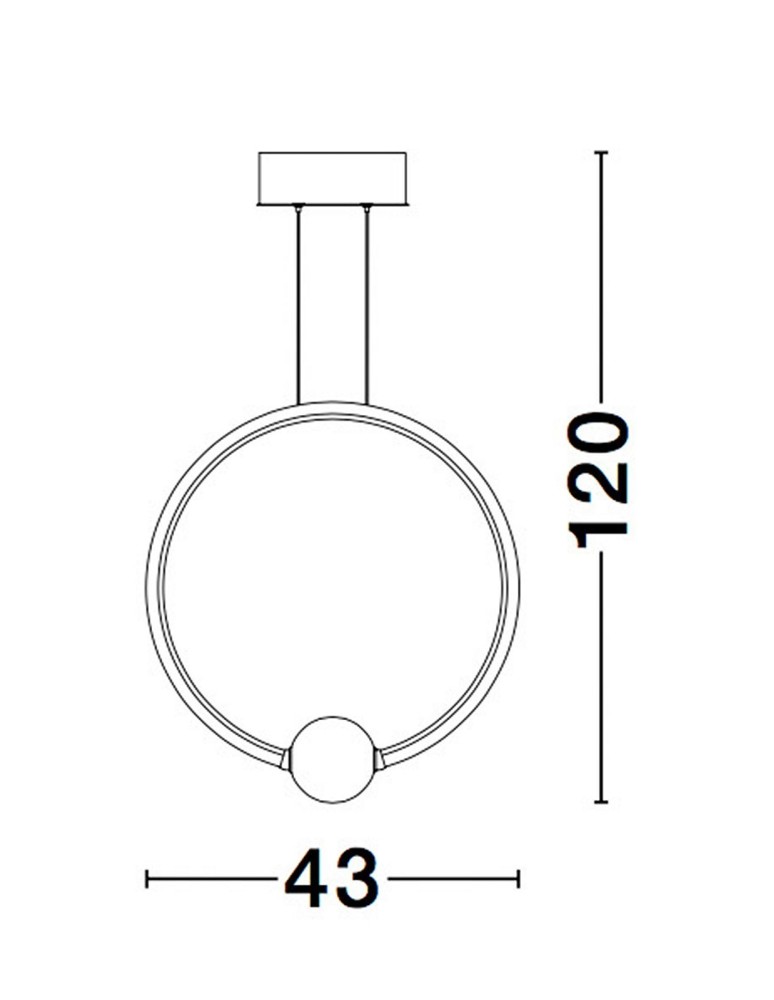 Luces Exclusivas FRIA Wisząca Nowoczesna złoty i odcienie złota 1xLED max 25.6W 3000K LE42965