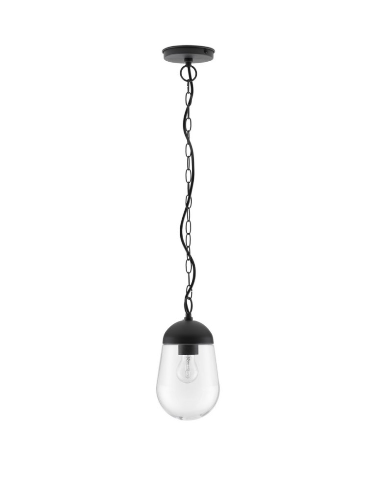 Lampy wiszące pojedyncze - Luces Exclusivas JUCHITAN Zewnętrzna Wisząca IP54 szary i odcienie szarości 1xE27 max 12W LE71501 - produkt kolory-swiatla.pl 1