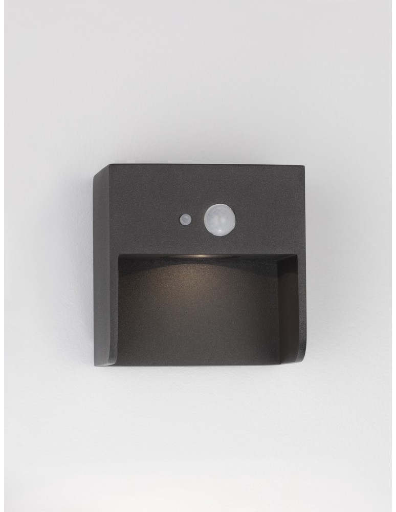 Lampy solarne - Luces Exclusivas TLAXCALA Zewnętrzna Ścienna IP65 antracyt 1xLED max 2W 3000K LE71514 - product kolory-swiatla.pl 2