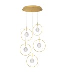 Lampy wiszące - Luces Exclusivas BACATA Wisząca Nowoczesna złoty i odcienie złota 5xLED max 32W 3000K LE43201 - product 1