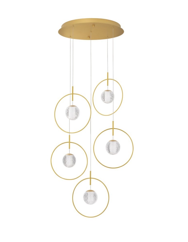 Lampy wiszące - Luces Exclusivas BACATA Wisząca Nowoczesna złoty i odcienie złota 5xLED max 32W 3000K LE43201 - produkt kolory-swiatla.pl 1