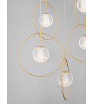 Lampy wiszące - Luces Exclusivas BACATA Wisząca Nowoczesna złoty i odcienie złota 5xLED max 32W 3000K LE43201 - product 2