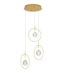 Lampy wiszące - Luces Exclusivas BACATA Wisząca Nowoczesna złoty i odcienie złota 3xLED max 19W 3000K LE43202 - product 1