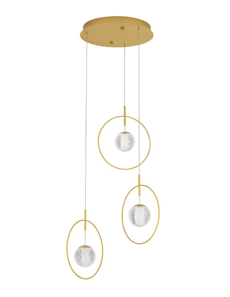 Lampy wiszące - Luces Exclusivas BACATA Wisząca Nowoczesna złoty i odcienie złota 3xLED max 19W 3000K LE43202 - produkt kolory-swiatla.pl 1