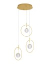 Luces Exclusivas BACATA Wisząca Nowoczesna złoty i odcienie złota 3xLED max 19W 3000K LE43202