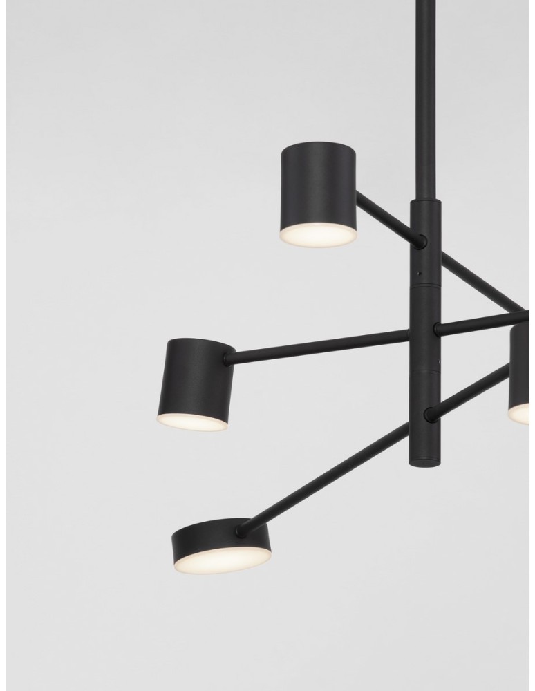 Lampy wiszące - Luces Exclusivas ABEL Wisząca Nowoczesna czarny 6xLED max 28W 3000K LE43204 - produkt kolory-swiatla.pl 2
