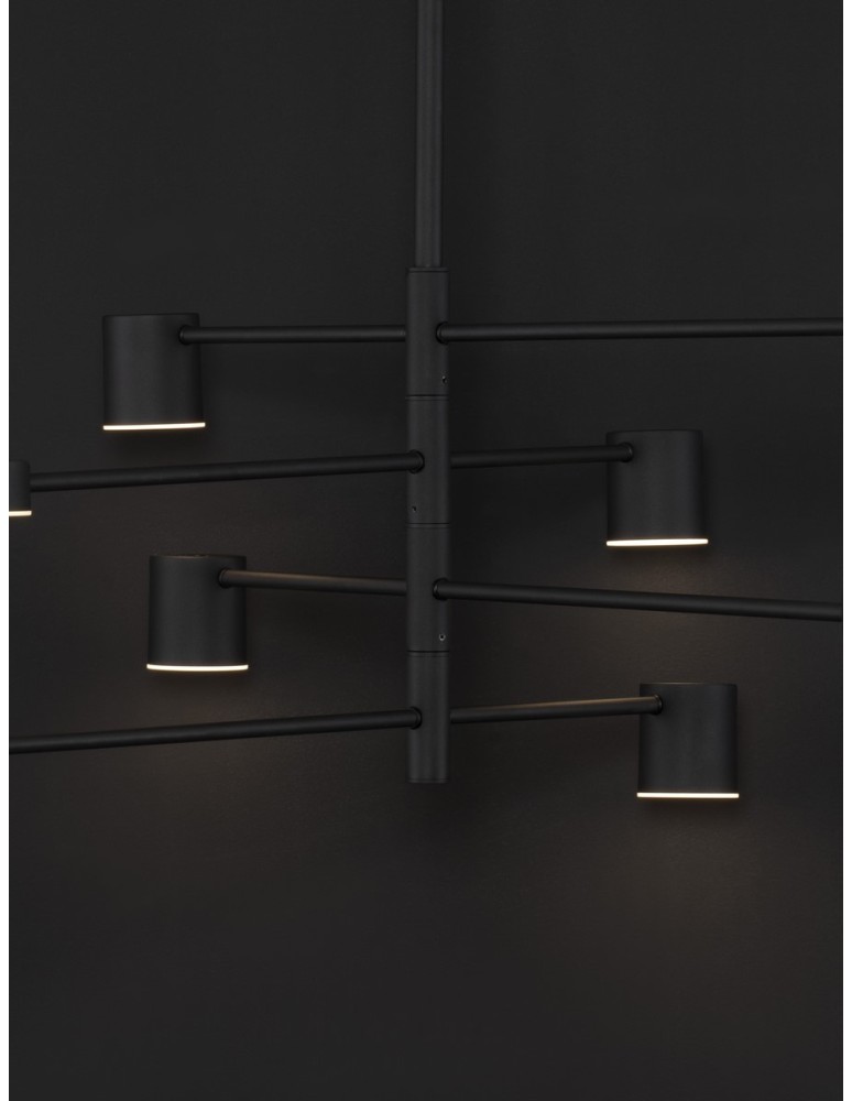 Luces Exclusivas ABEL Wisząca Nowoczesna czarny 8xLED max 40W 3000K LE43205