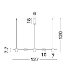 Lampy wiszące - Luces Exclusivas ABEL Wisząca Nowoczesna czarny 5xLED max 29W 3000K LE43206 - produkt 2