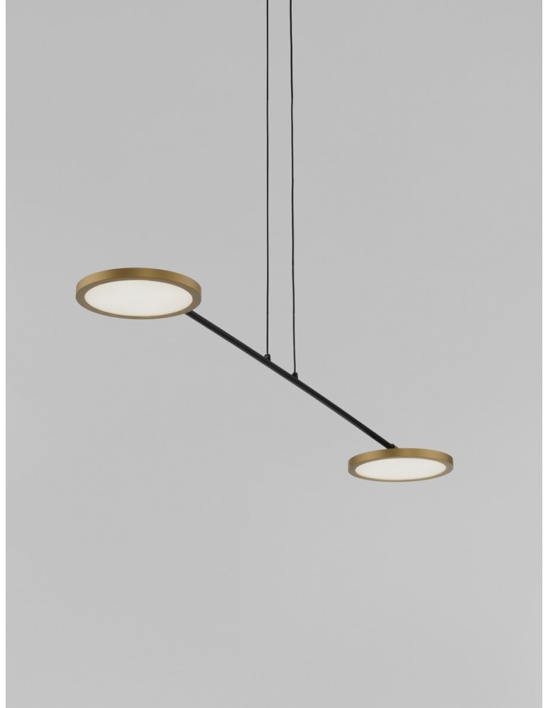 Luces Exclusivas ABOT Wisząca Nowoczesna czarny 2xLED max 19W 3000K LE43210