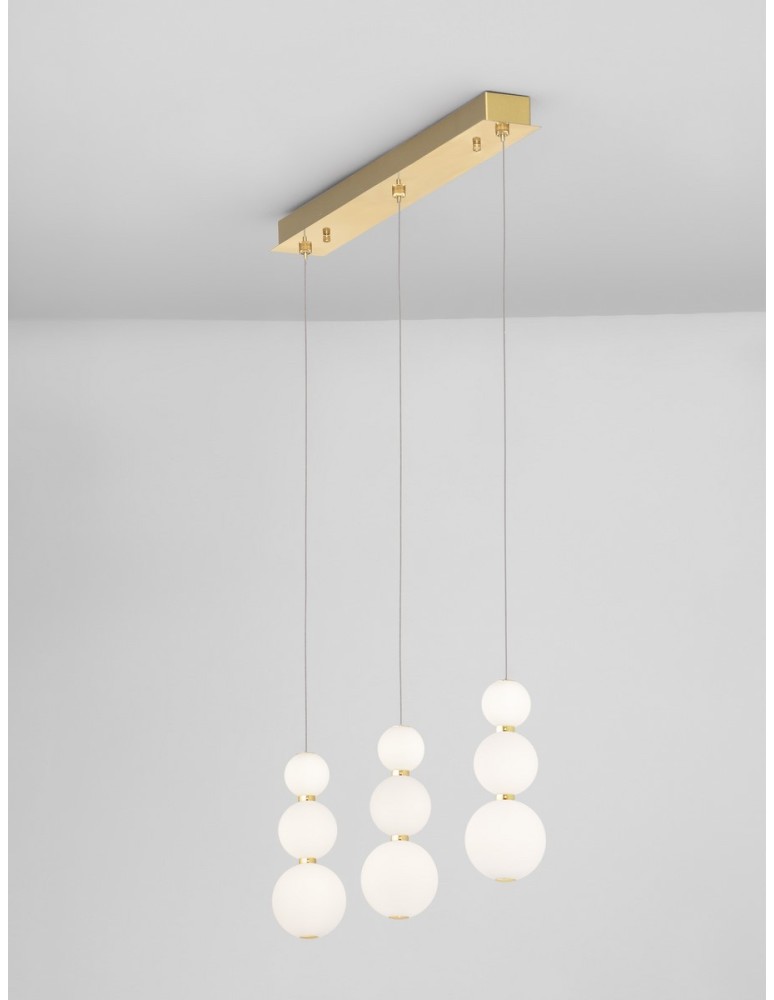 Luces Exclusivas ADAN Wisząca Nowoczesna złoty i odcienie złota 3xLED max 24W 3000K LE43213