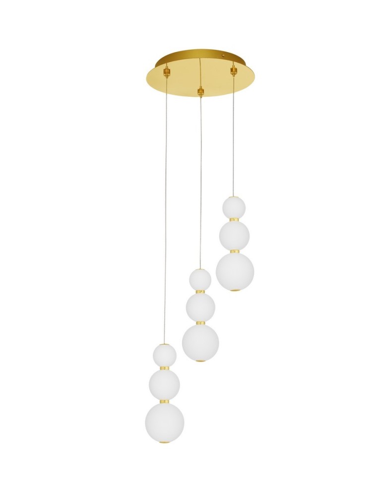 Lampy wiszące - Luces Exclusivas ADAN Wisząca Nowoczesna złoty i odcienie złota 3xLED max 23W 3000K LE43214 - produkt kolory-swiatla.pl 1