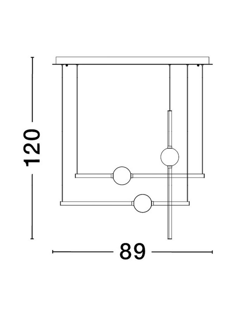Luces Exclusivas AGIL Wisząca Nowoczesna złoty i odcienie złota 3xLED max 26W 3000K LE43218
