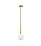 Lampy wiszące pojedyncze - Luces Exclusivas AGRO Wisząca Nowoczesna złoty i odcienie złota 1xE27 max 12W LE43222 - product 1
