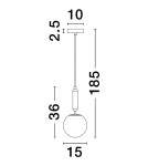 Lampy wiszące pojedyncze - Luces Exclusivas AGRO Wisząca Nowoczesna złoty i odcienie złota 1xE27 max 12W LE43222 - product 2