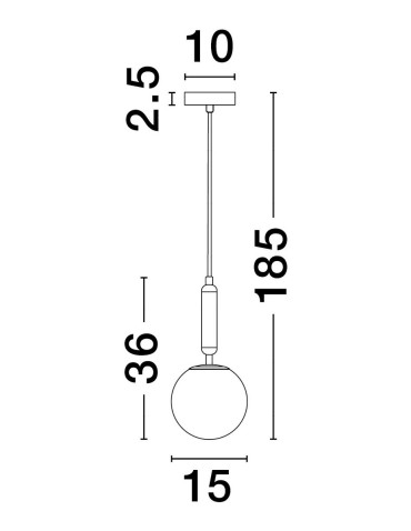 Luces Exclusivas AGRO Wisząca Nowoczesna złoty i odcienie złota 1xE27 max 12W LE43222 - produkt 2