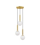 Lampy wiszące - Luces Exclusivas AGRO Wisząca Nowoczesna złoty i odcienie złota 3xE27 max 12W LE43223 - product 1