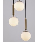 Lampy wiszące - Luces Exclusivas AGRO Wisząca Nowoczesna złoty i odcienie złota 3xE27 max 12W LE43223 - product 3