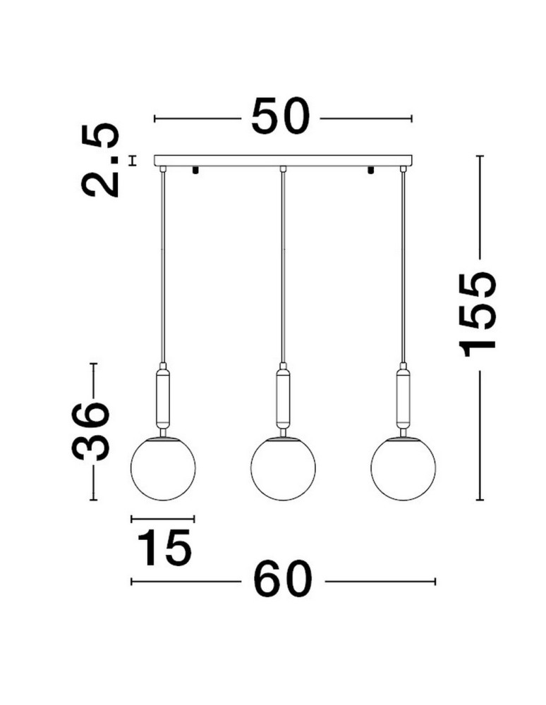 Lampy wiszące - Luces Exclusivas AGRO Wisząca Nowoczesna czarny 3xE27 max 12W LE43225 - produkt kolory-swiatla.pl 3