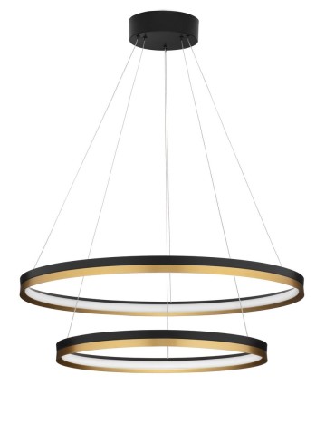 Luces Exclusivas BANE Wisząca Nowoczesna czarny 2xLED max 98W 3000K LE43226