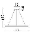 Lampy wiszące - Luces Exclusivas BANE Wisząca Nowoczesna czarny 1xLED max 33W 3000K LE43227 - produkt 3