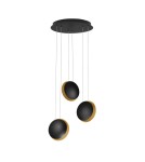 Lampy wiszące - Luces Exclusivas BACA Wisząca Nowoczesna czarny 3xLED max 18W 3000K LE43231 - product 1