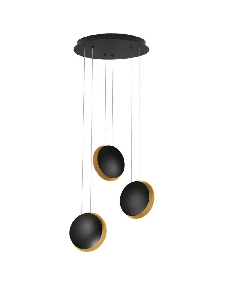 Lampy wiszące - Luces Exclusivas BACA Wisząca Nowoczesna czarny 3xLED max 18W 3000K LE43231 - produkt kolory-swiatla.pl 1