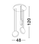 Lampy wiszące - Luces Exclusivas BACA Wisząca Nowoczesna czarny 3xLED max 18W 3000K LE43231 - product 2