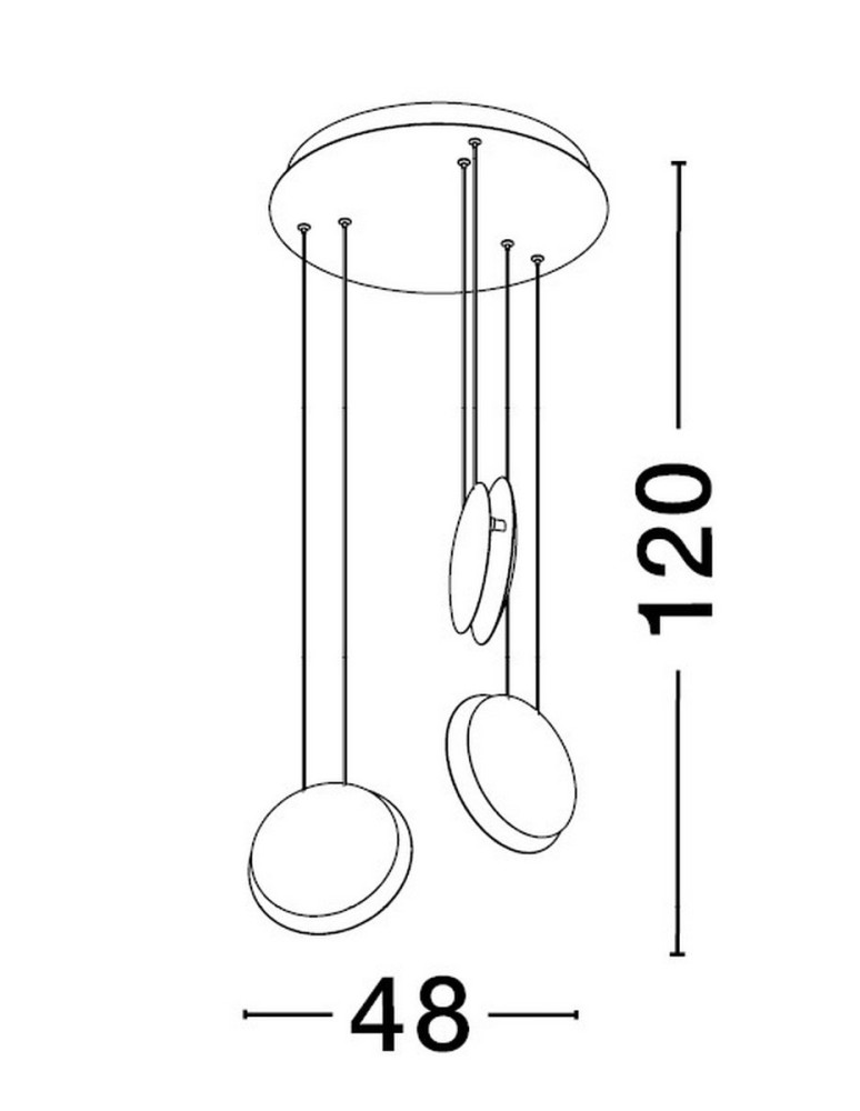 Lampy wiszące - Luces Exclusivas BACA Wisząca Nowoczesna czarny 3xLED max 18W 3000K LE43231 - product kolory-swiatla.pl 2