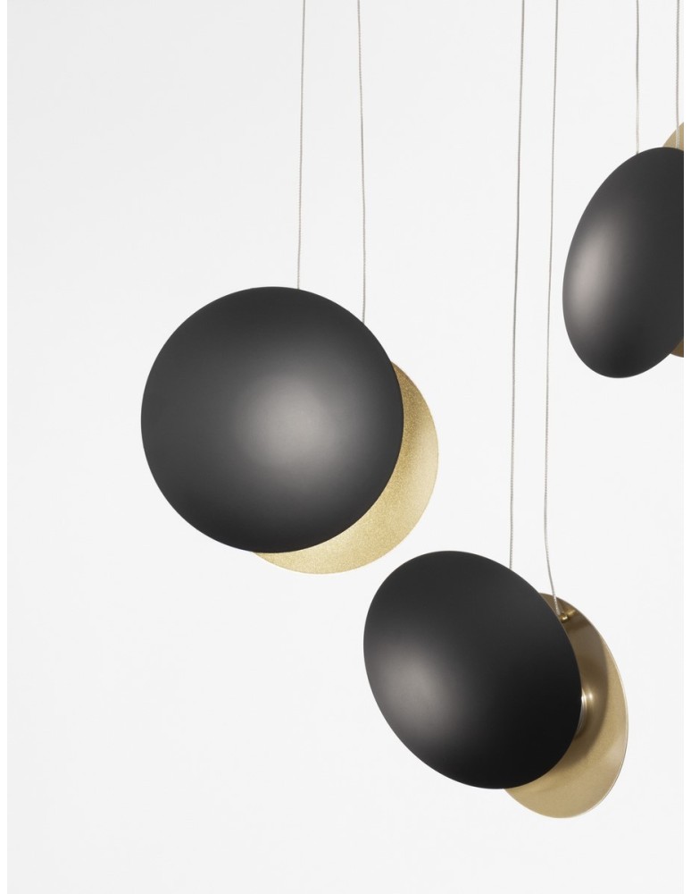 Lampy wiszące - Luces Exclusivas BACA Wisząca Nowoczesna czarny 3xLED max 18W 3000K LE43231 - product kolory-swiatla.pl 3