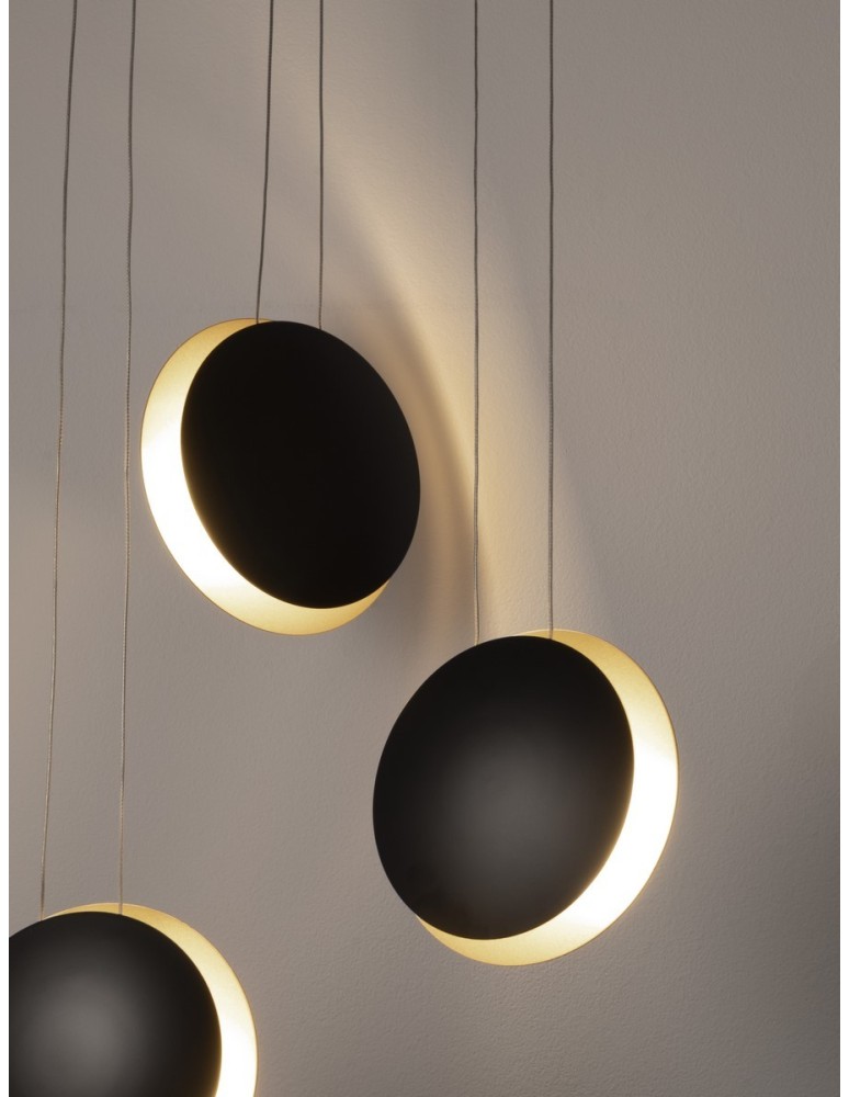 Lampy wiszące - Luces Exclusivas BACA Wisząca Nowoczesna czarny 3xLED max 18W 3000K LE43231 - product kolory-swiatla.pl 4