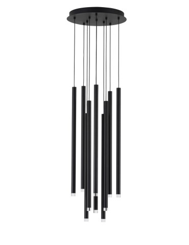 Luces Exclusivas BALA Wisząca Nowoczesna czarny 10xLED max 61W 3000K LE43233