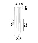 Lampy wiszące - Luces Exclusivas BALA Wisząca Nowoczesna czarny 10xLED max 61W 3000K LE43233 - product 3