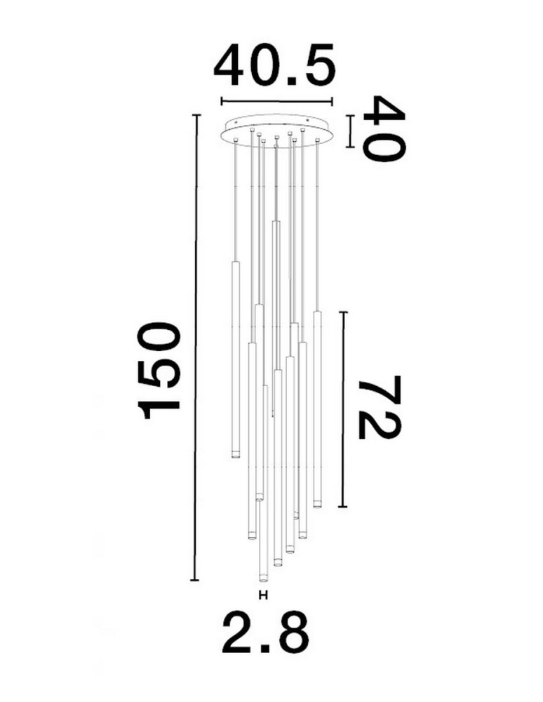 Lampy wiszące - Luces Exclusivas BALA Wisząca Nowoczesna czarny 10xLED max 61W 3000K LE43233 - product kolory-swiatla.pl 3