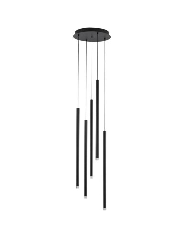 Luces Exclusivas BALA Wisząca Nowoczesna czarny 5xLED max 27W 3000K LE43234