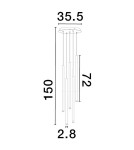 Lampy wiszące - Luces Exclusivas BALA Wisząca Nowoczesna czarny 5xLED max 27W 3000K LE43234 - product 3