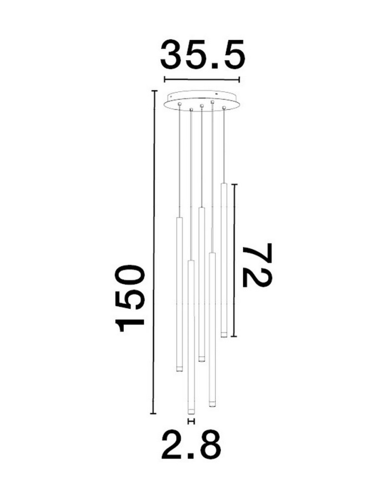 Lampy wiszące - Luces Exclusivas BALA Wisząca Nowoczesna czarny 5xLED max 27W 3000K LE43234 - product kolory-swiatla.pl 3