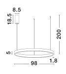 Lampy wiszące - Luces Exclusivas BARI Wisząca Nowoczesna złoty i odcienie złota 1xLED max 106W 3000K LE43248 - product 3