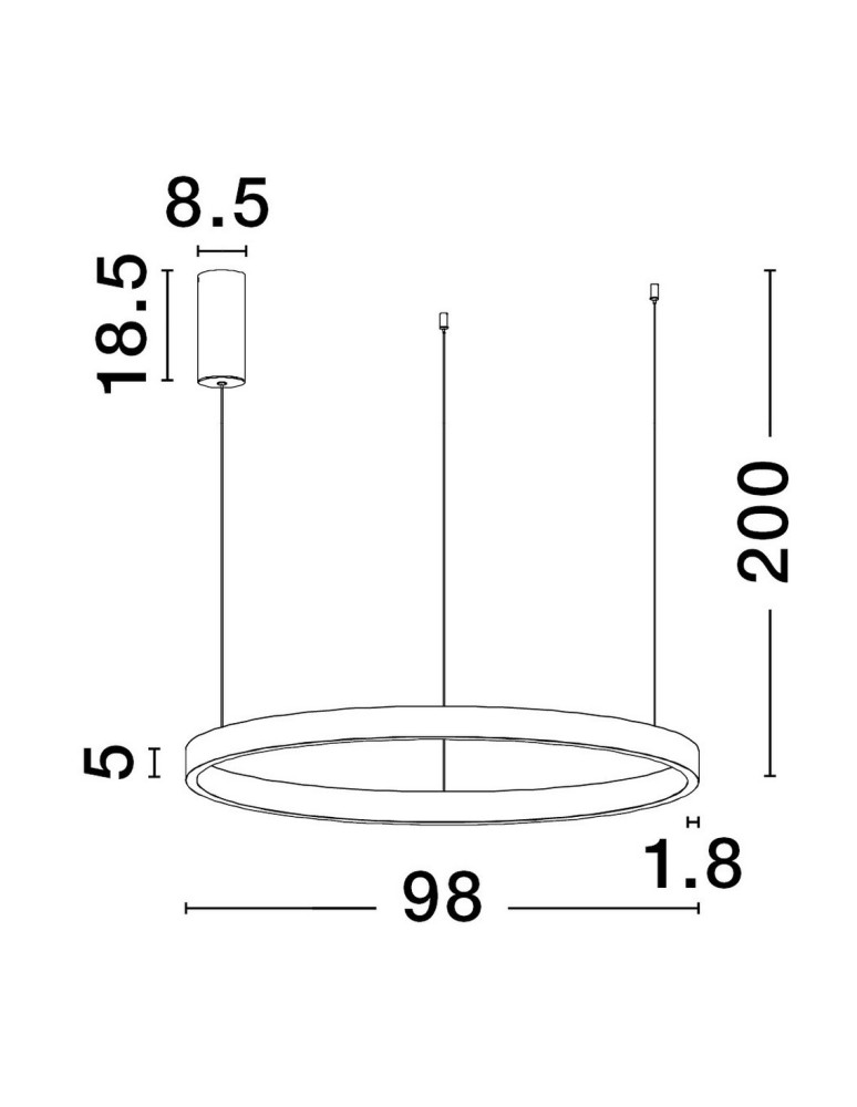 Lampy wiszące - Luces Exclusivas BARI Wisząca Nowoczesna złoty i odcienie złota 1xLED max 106W 3000K LE43248 - product kolory-swiatla.pl 3