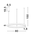Lampy wiszące - Luces Exclusivas BARI Wisząca Nowoczesna złoty i odcienie złota 1xLED max 77W 3000K LE43250 - product 3