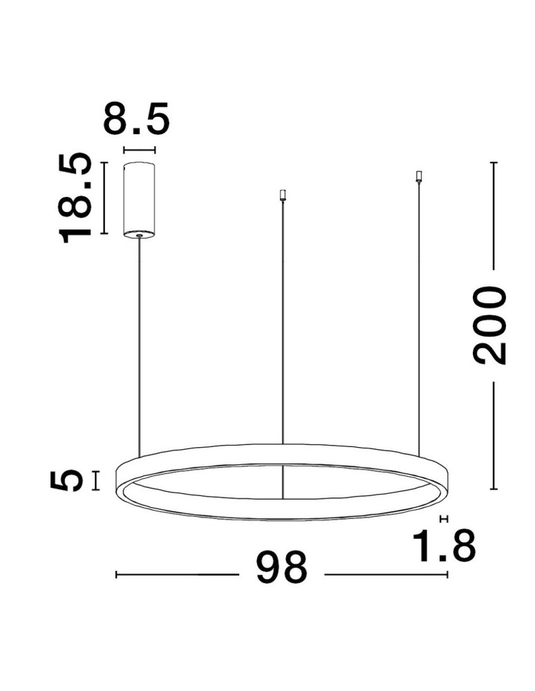 Lampy wiszące - Luces Exclusivas BARI Wisząca Nowoczesna srebrny i odcienie srebra 1xLED max 106W 3000K LE43254 - produkt kolory-swiatla.pl 3