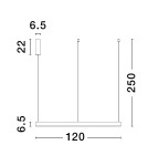 Lampy wiszące - Luces Exclusivas DONDE Wisząca Nowoczesna biały 1xLED max 70W 2700-6000K LE43260 - produkt 3