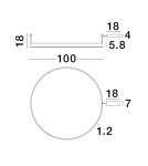Lampy sufitowe ringi - Luces Exclusivas JACA Sufitowa Nowoczesna biały 1xLED max 60W 3000K LE43267 - produkt 4
