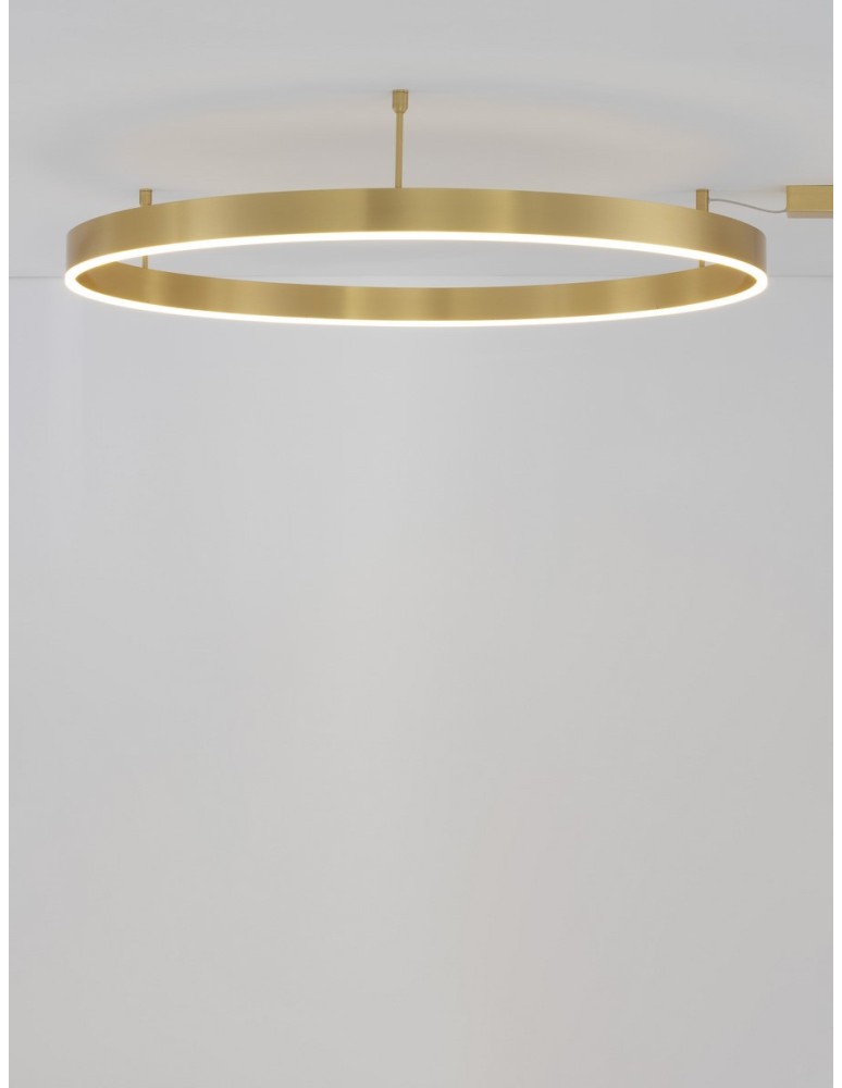 Lampy sufitowe ringi - Luces Exclusivas JACA Sufitowa Nowoczesna złoty i odcienie złota 1xLED max 60W 3000K LE43268 - product kolory-swiatla.pl 2
