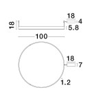 Lampy sufitowe ringi - Luces Exclusivas JACA Sufitowa Nowoczesna złoty i odcienie złota 1xLED max 60W 3000K LE43268 - product 3