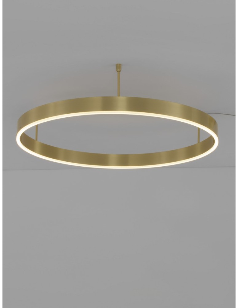 Lampy sufitowe ringi - Luces Exclusivas JACA Sufitowa Nowoczesna złoty i odcienie złota 1xLED max 50W 3000K LE43269 - product kolory-swiatla.pl 2