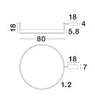 Lampy sufitowe ringi - Luces Exclusivas JACA Sufitowa Nowoczesna złoty i odcienie złota 1xLED max 50W 3000K LE43269 - product 3