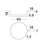 Lampy sufitowe ringi - Luces Exclusivas JACA Sufitowa Nowoczesna złoty i odcienie złota 1xLED max 45W 3000K LE43270 - product 3