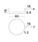 Lampy sufitowe ringi - Luces Exclusivas JACA Sufitowa Nowoczesna czarny 1xLED max 45W 3000K LE43271 - product 3