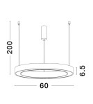 Lampy wiszące - Luces Exclusivas BARI Wisząca Nowoczesna czarny 1xLED max 40W 3000K LE43274 - product 3